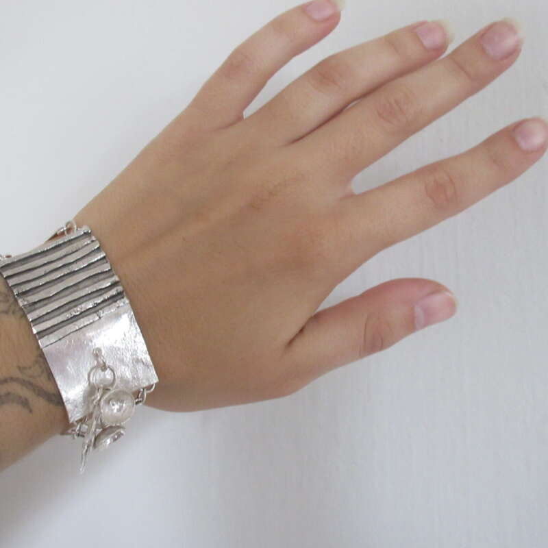 stripe charm bracelet